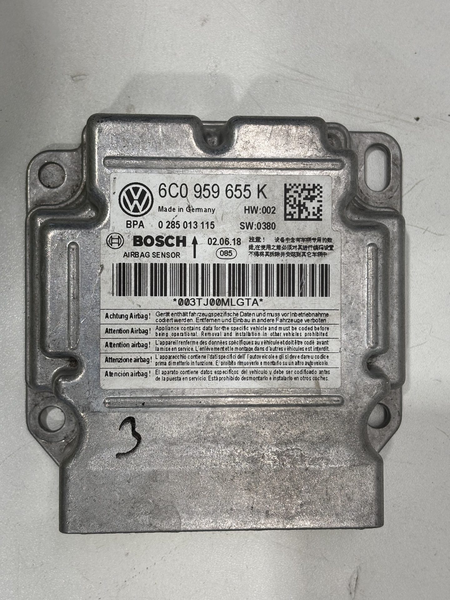 Řídící jednotka airbagu 6C0 959 655 K Škoda/VW | CAR-PARTNER