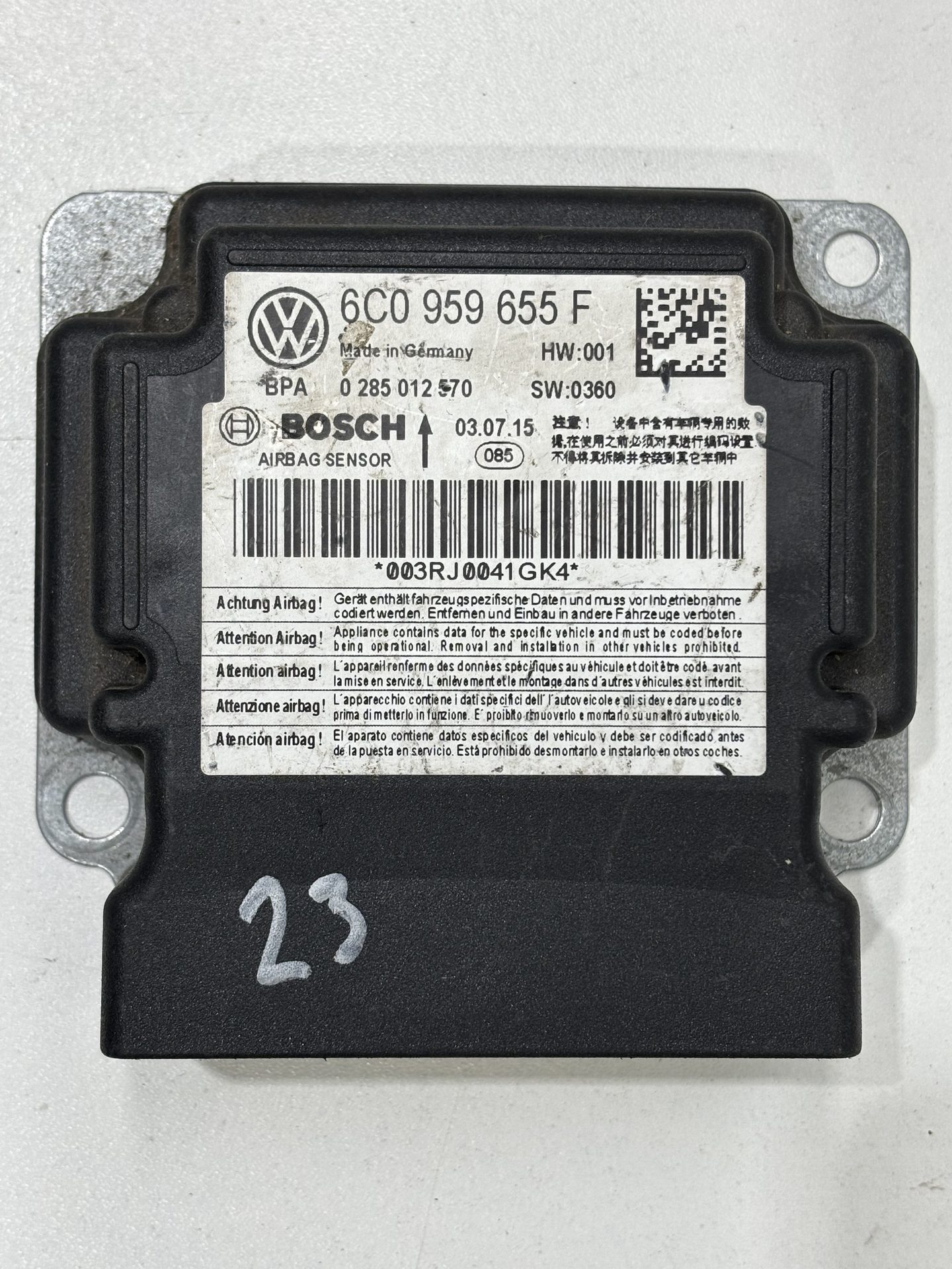 Řídící jednotka airbagu 6C0 959 655 F Škoda/VW | CAR-PARTNER